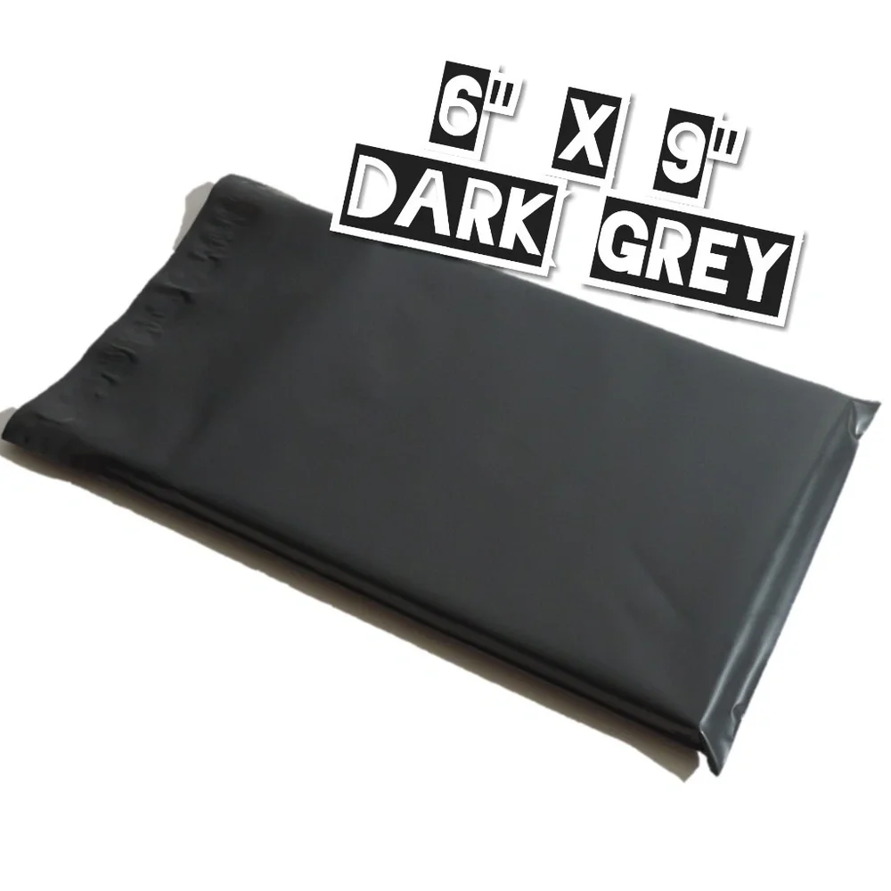 50 Poly Mailers 6x9 Dark Grey - Picture 3 of 4